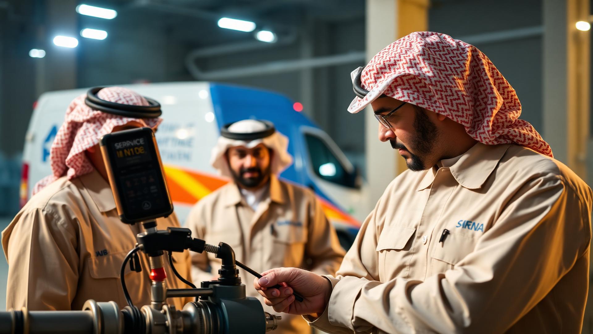 فريق مؤسسة دقة المشاريع والعوازل لكشف تسربات المياه